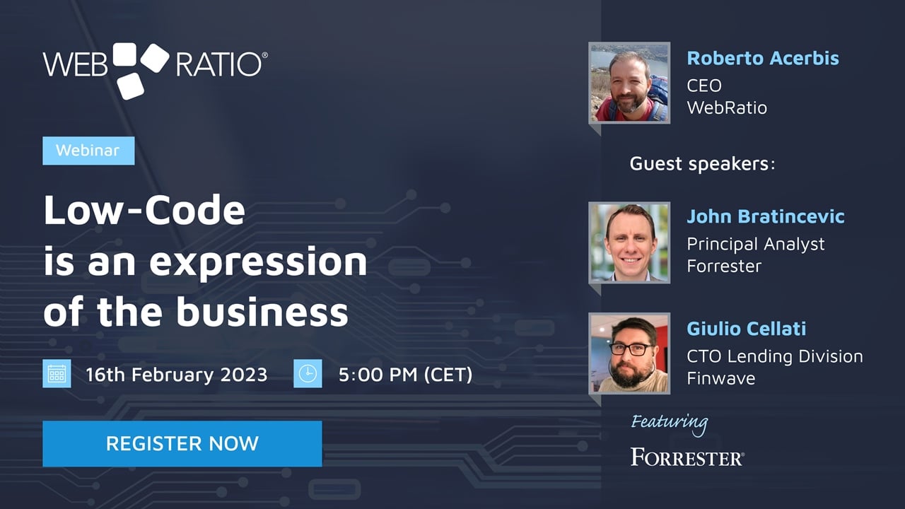 “Low-Code is an expression of the business”: il webinar pensato per semplificare la trasformazione digitale in azienda