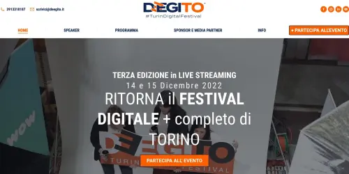Rankister sponsor a Deegito, Turin Digital Festival