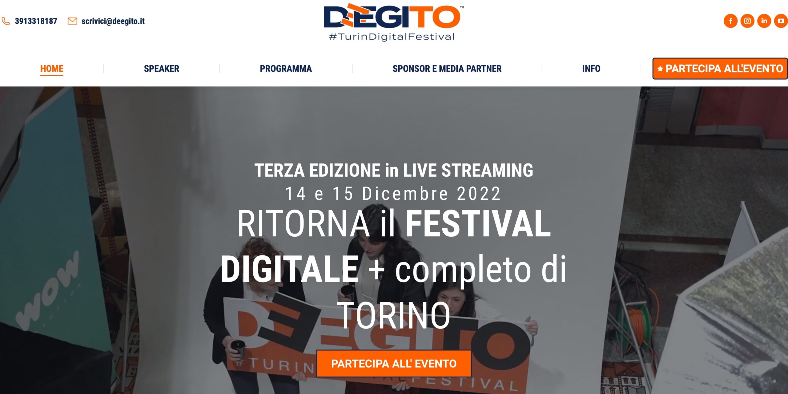 Rankister sponsor a Deegito, Turin Digital Festival